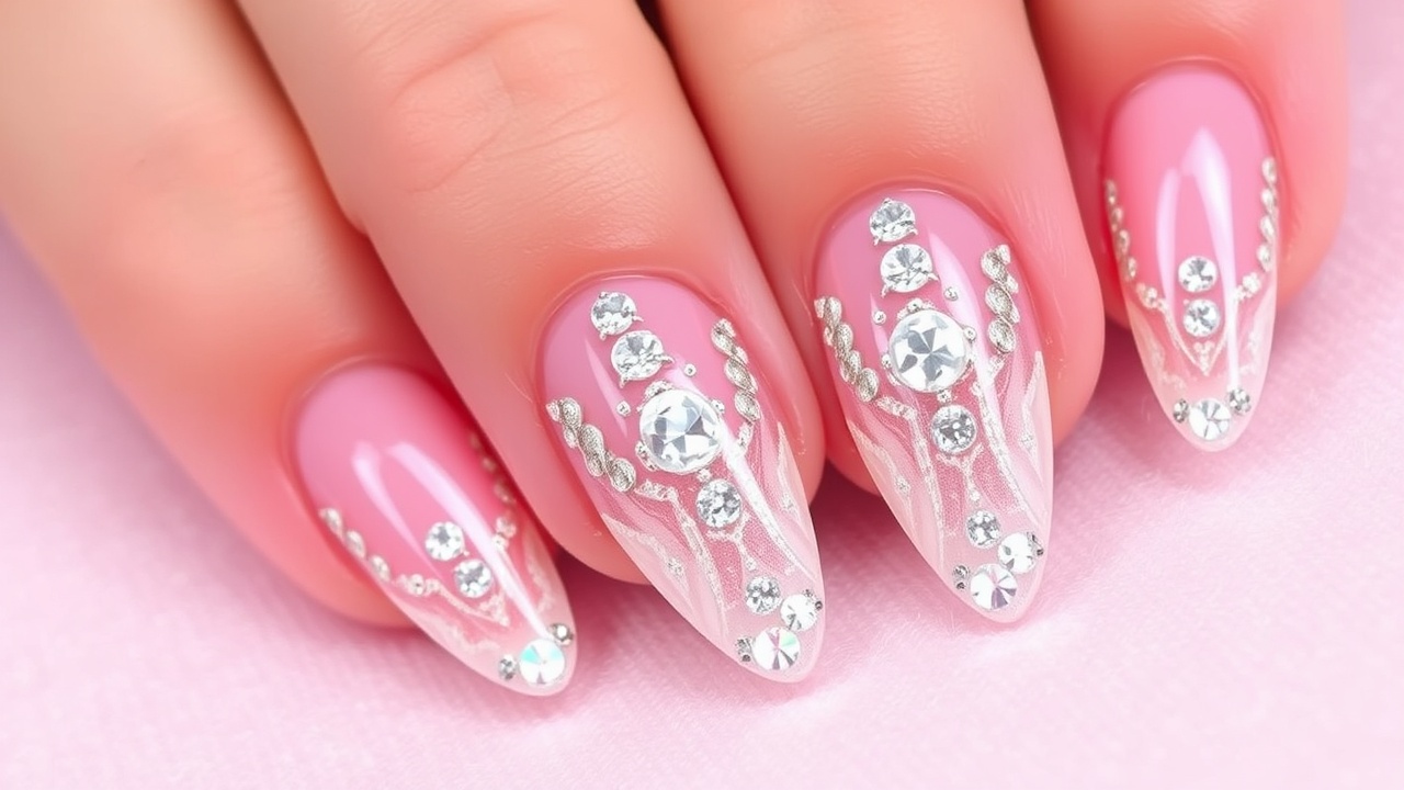 Nails Design with Rhinestones | Top Creativity